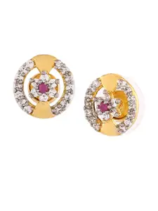 Estele Gold-Plated Floral Studs Earrings
