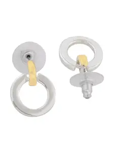 Estele Gold-Plated Circular Drop Earrings