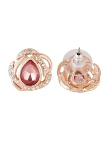 Estele Rose Gold Plated Contemporary Studs Earrings