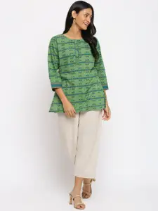 Fabindia Ethnic Motifs Printed Pure Cotton Kurta