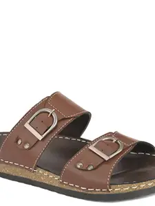 El Paso Men Open Toe Comfort Sandals Buckle Detail