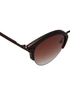 GIORDANO Women Browline Sunglasses With UV Protected Lens-GA90172C02