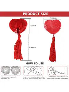 BRACHY Heart-Shaped Nipple Cover Lightly Padded Dry Fit Strapless Bra