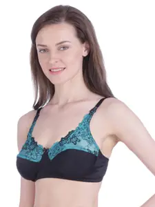 Bralux Cotton B Cup Non Padded Rapid-Dry Everyday Bra With Lace Fabric