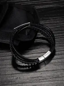 Peora Men  Silver-Plated Multistrand Bracelet