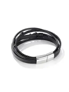 Peora Men Silver-Plated Multistrand Bracelet