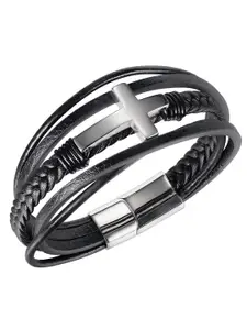 Peora Men Silver-Plated Multistrand Bracelet