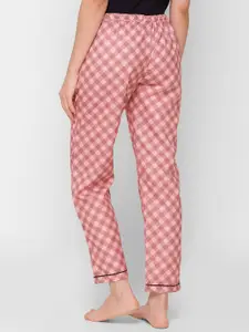 NOIRA Women Checked Cotton Lounge Pants