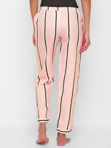 NOIRA Women Striped Cotton Lounge Pant