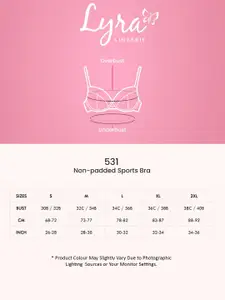 LYRA Pink Combed Cotton Sweat Absorbent Stretchable Sports Bra