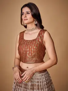 Fusionic Embellished Sequinned Ready to Wear Lehenga & Blouse With Dupatta