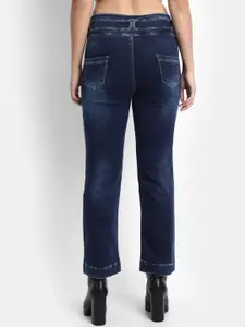 BROADSTAR Women Jean Straight Fit Mid-Rise Light Fade Stretchable Cotton Jeans