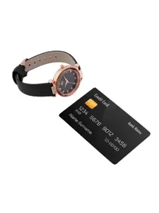 DressBerry Women Black Embellished Analogue Watch MFB-PN-WTH-6183L-1
