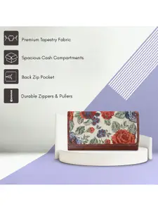 THE CLOWNFISH Sharon Floral Printed Tapestry Two Fold Wallet