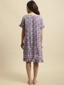 Secret Wish Printed Pure Cotton T-Shirt Nightdress