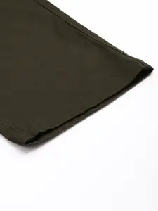 The Roadster Life Co. Men Solid Mid-Rise Relaxed Cargos Trousers