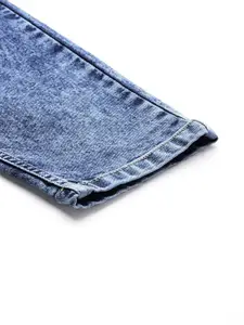 all about you Women Mom Fit High-Rise Light Fade Acid Wash Stretchable Jeans