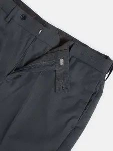 Arrow Men Self Design Textured Mid-Rise Tailored Formal Trousers