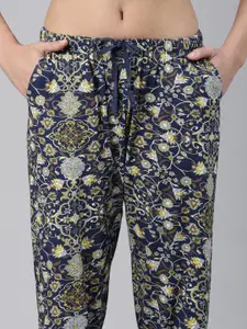 Enamor Women Mid-Rise Printed Lounge Pants