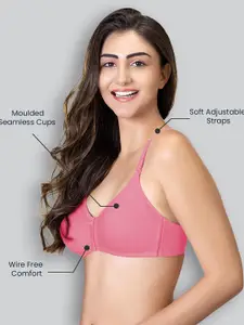 LYRA Cotton Rich Mesh Ladder Wire Free Moulded and Seamless Bra