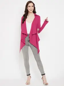 Hypernation Longline Asymmetric Cotton Waterfall Shrug