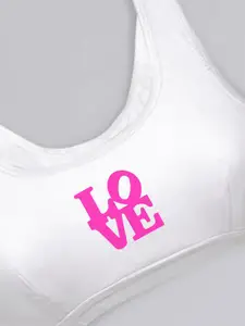 DChica Pack Of 3 Printed Premium Cotton Non-Wired Non Padded Medium Support Seamless Bra