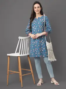 Janasya Cotton Floral Printed Regular Kurti
