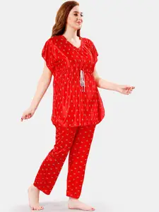 Be You Conversational Printed Satin Night Suit