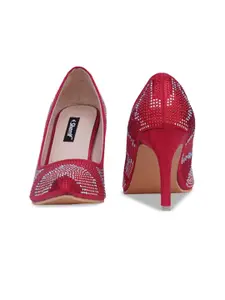 Sherrif Shoes Embellished Pointed Toe Stiletto Pumps