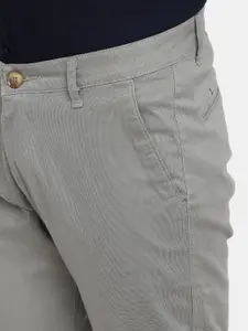 V-Mart Men Grey Printed Chinos Trousers