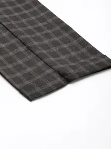 The Indian Garage Co Checked Slim Fit Pleated Trousers
