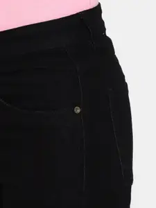 V-Mart Women Cotton Satin Regular Fit Mid-Rise Cropped Jeans