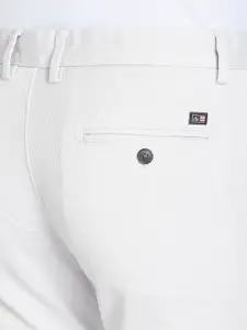 Arrow Sport Men Self Design Textured Slim Fit Chinos Trousers