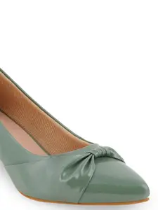 SCENTRA Textured Pointed Toe Kitten Pumps