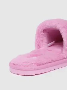 Puma Girls Fluff Printed Sliders