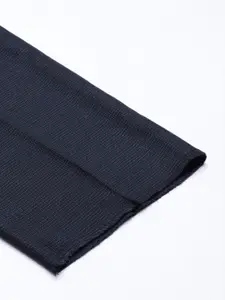 Arrow Men Checked Tailored Regular Fit Mid-Rise Plain Woven Flat-Front Formal Trousers