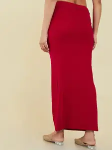 Soch Women Side Slit Cotton Saree Shapewear