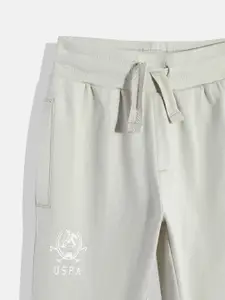 U.S. Polo Assn. Kids Boys Brand Logo Printed Pure Cotton Joggers