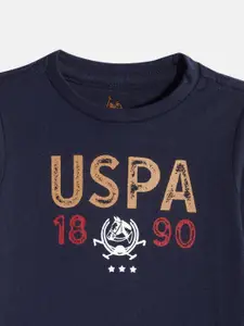 U.S. Polo Assn. Kids Boys Pack of 2 Brand Logo Printed Pure Cotton T-shirt