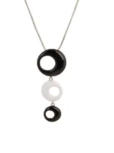 Estele Rhodium-Plated Pendant With Chain