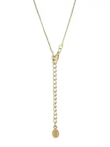 Estele Gold-Plated Turquoise-Studded Pendant With Chain