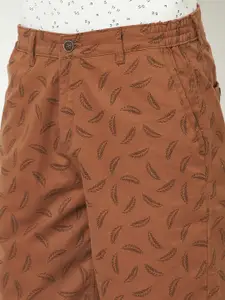 Crimsoune Club Men Brown Printed Shorts