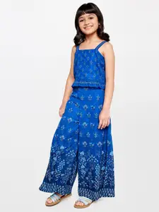 Global Desi Girls Printed Top with Palazzos
