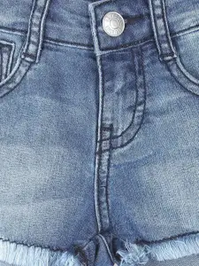 U.S. Polo Assn. Kids Girls Washed Mid-Rise Denim Shorts