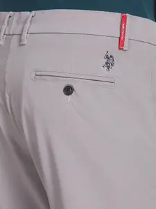 U.S. Polo Assn. Men Mid-Rise Tapered Fit Chinos Trousers