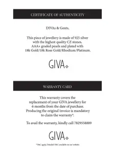 GIVA 925 Sterling Silver Rose Gold-Plated CZ Studded Pendant With Chain