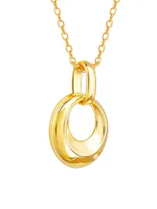 GIVA 925 Sterling Silver Gold-Plated Pendant With Chain
