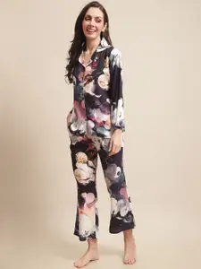 Claura Abstract Printed Night Suit
