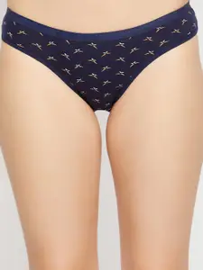 SECRETS BY ZEROKAATA Pack of 4 Assorted Printed Cotton Basic Briefs Panty For Women