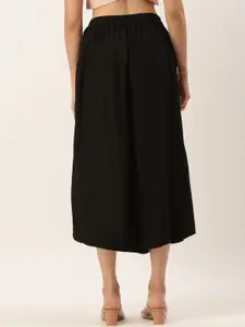 De Moza Women A-Line Midi Skirt